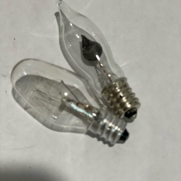 Vintage white & brass Christmas holiday window lights - Picture 4 of 12